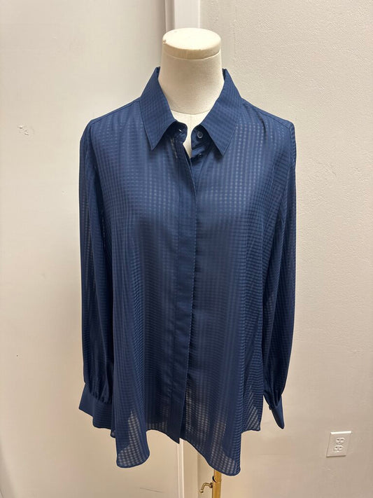 Gerry Weber Navy Check Button Up