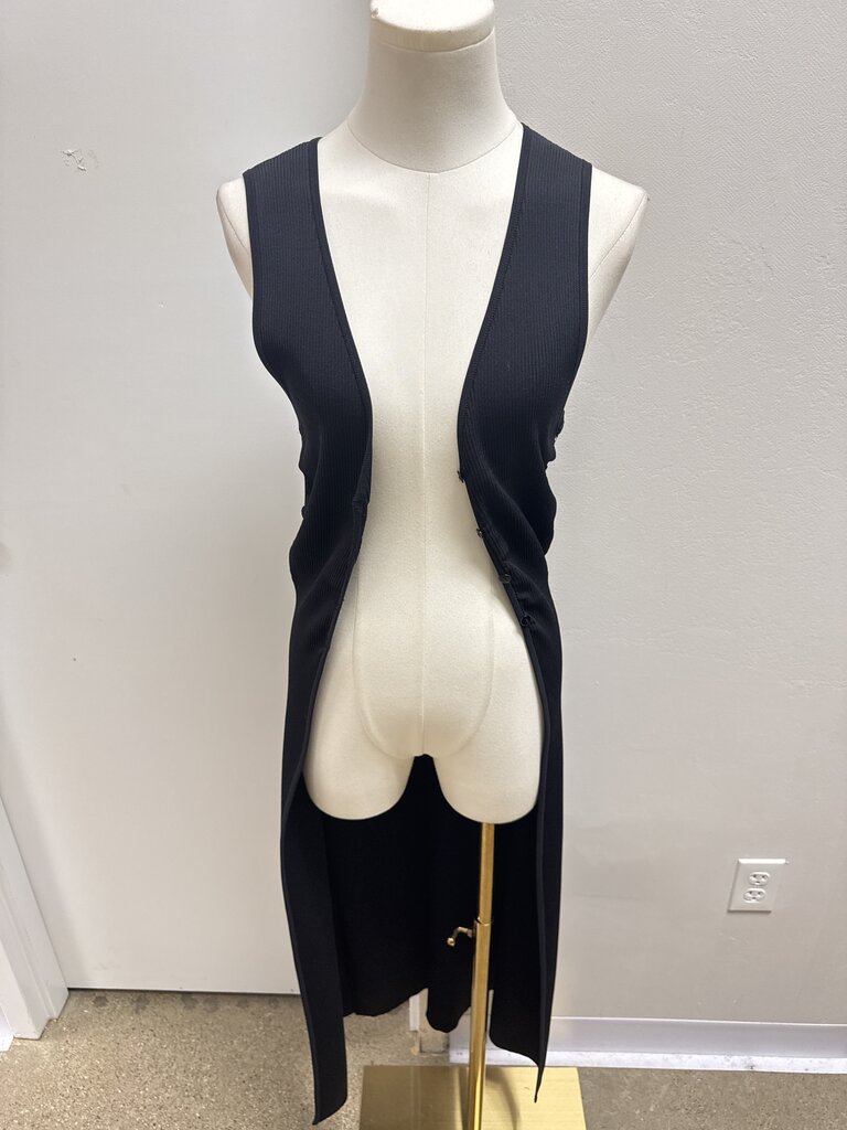 ASTR Black Ribbed Long Vest