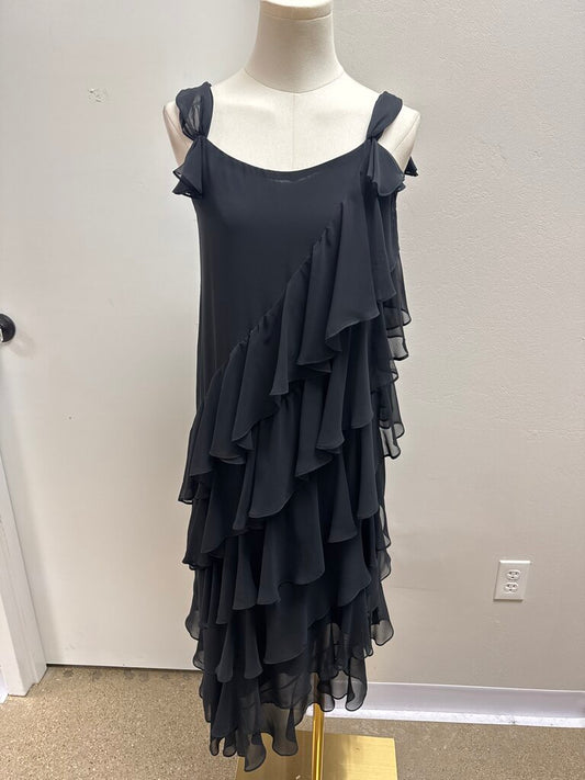 Giorgio Sant'Angelo Black Ruffle Dress