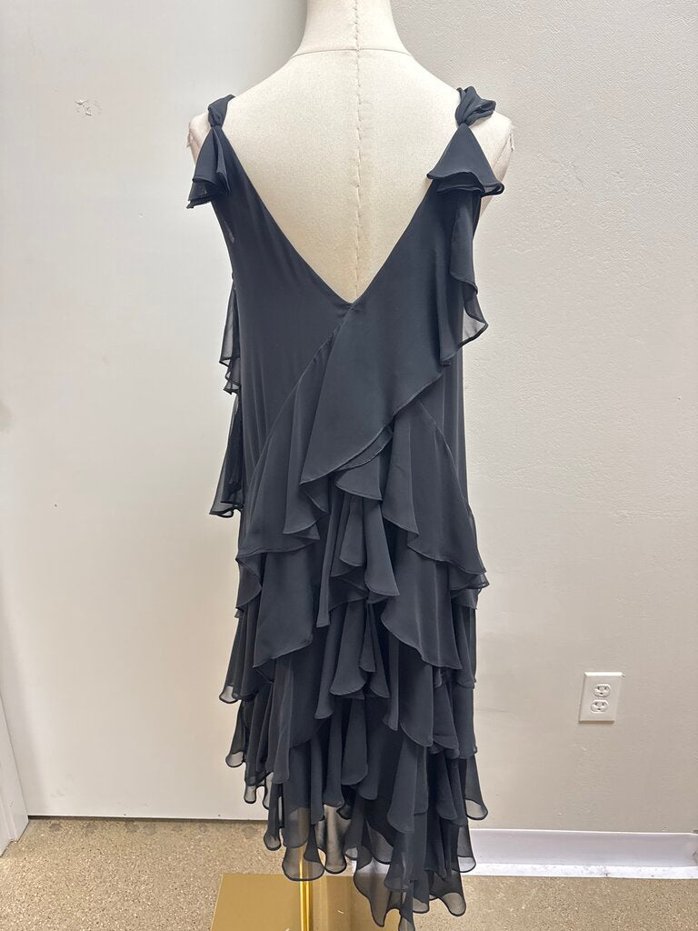 Giorgio Sant'Angelo Black Ruffle Dress