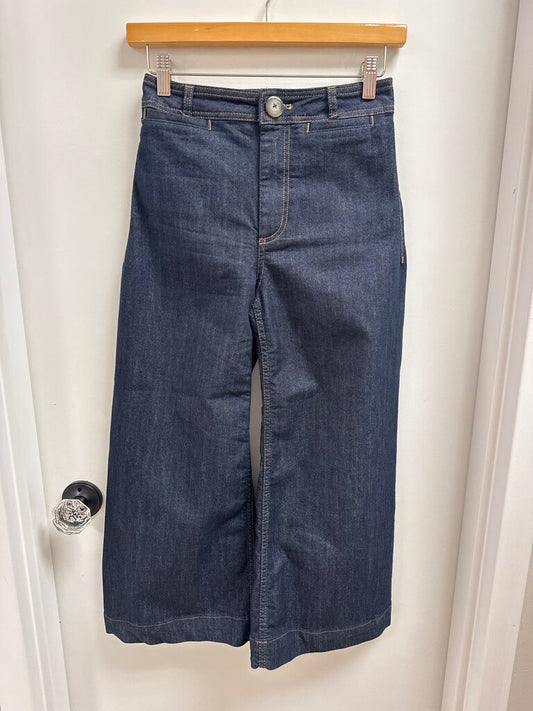 Maeve Dark Wash Wide Leg Jean