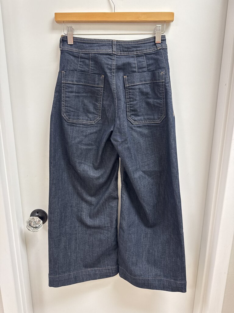 Maeve Dark Wash Wide Leg Jean