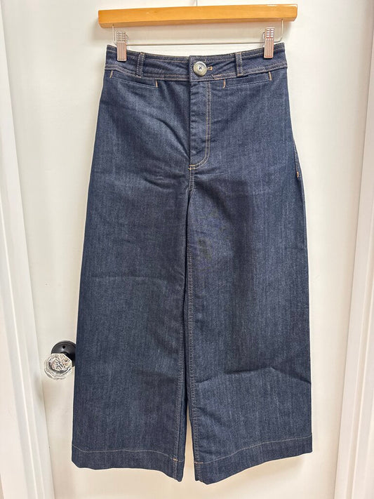 Maeve Dark Wash Wide Leg Jean