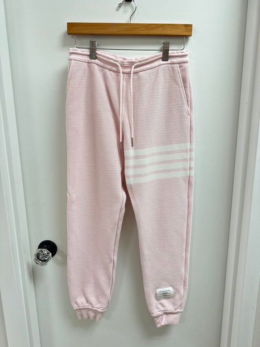 Thom Browne Pink Ribbed Sweatpant