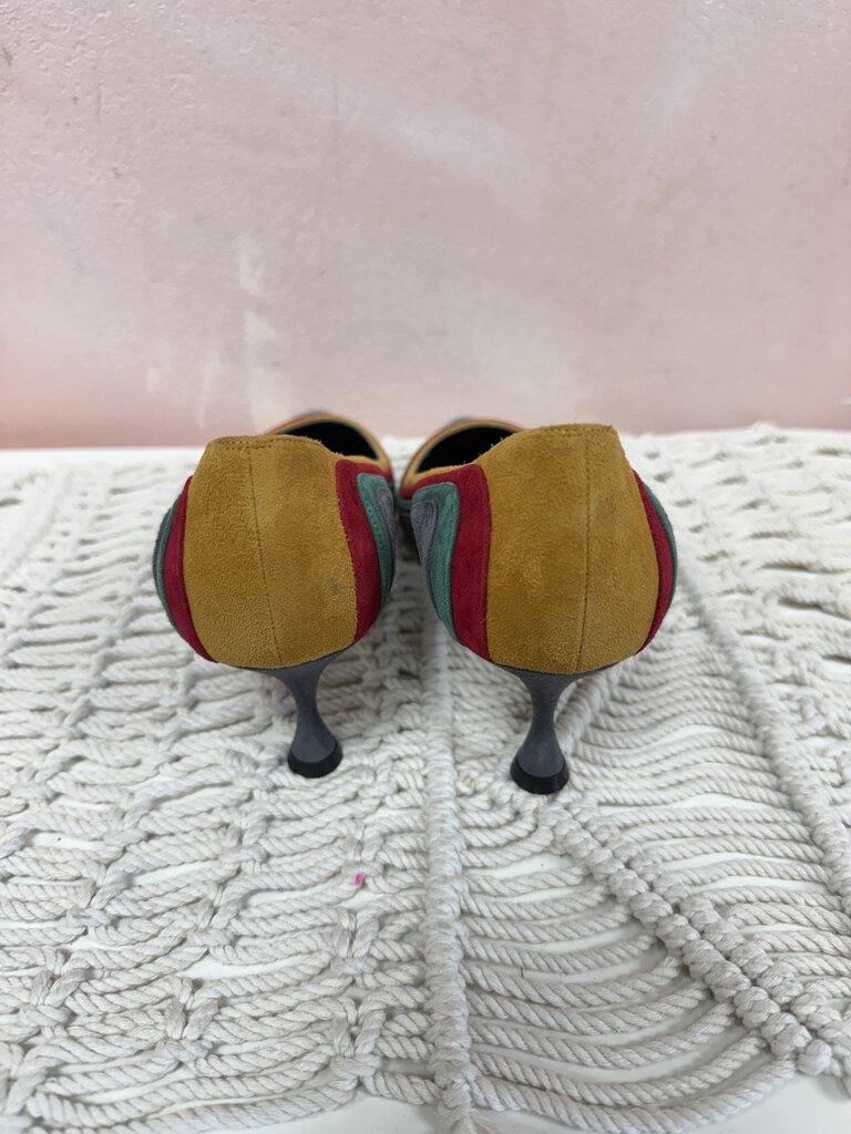 Manolo Grey Multi Suede Pump