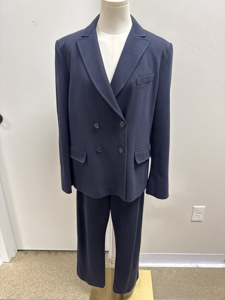 Max Mara Navy Knit Suit