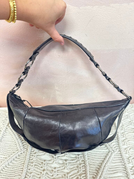 YSL Black Crescent Shoulder Bag