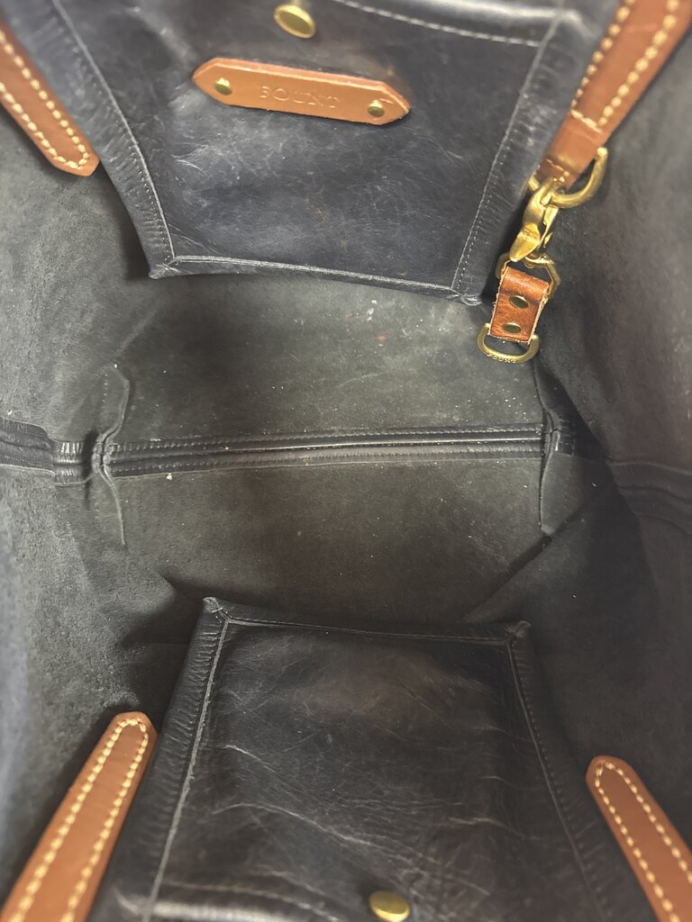 Fount Black Leather Tote