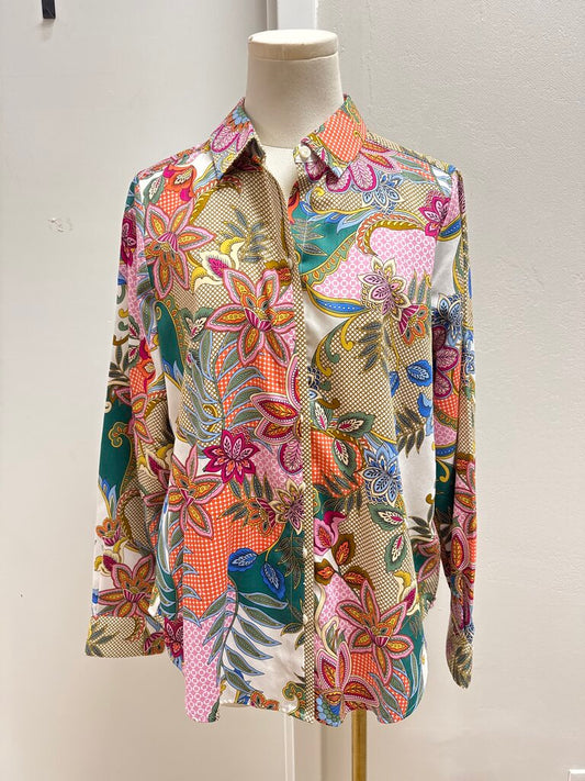 Foxcroft Floral Button Up