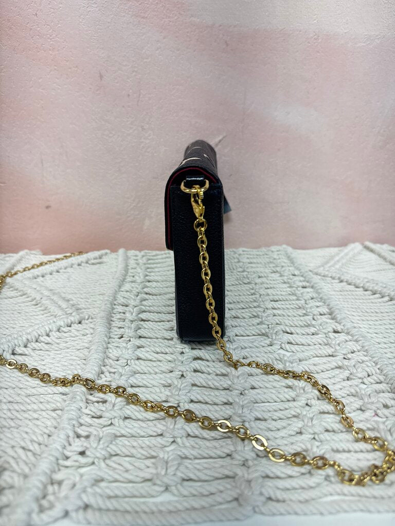 Louis Vuitton Bi-Color Black and Cream Giant Monogram Felicie Pochette Crossbody