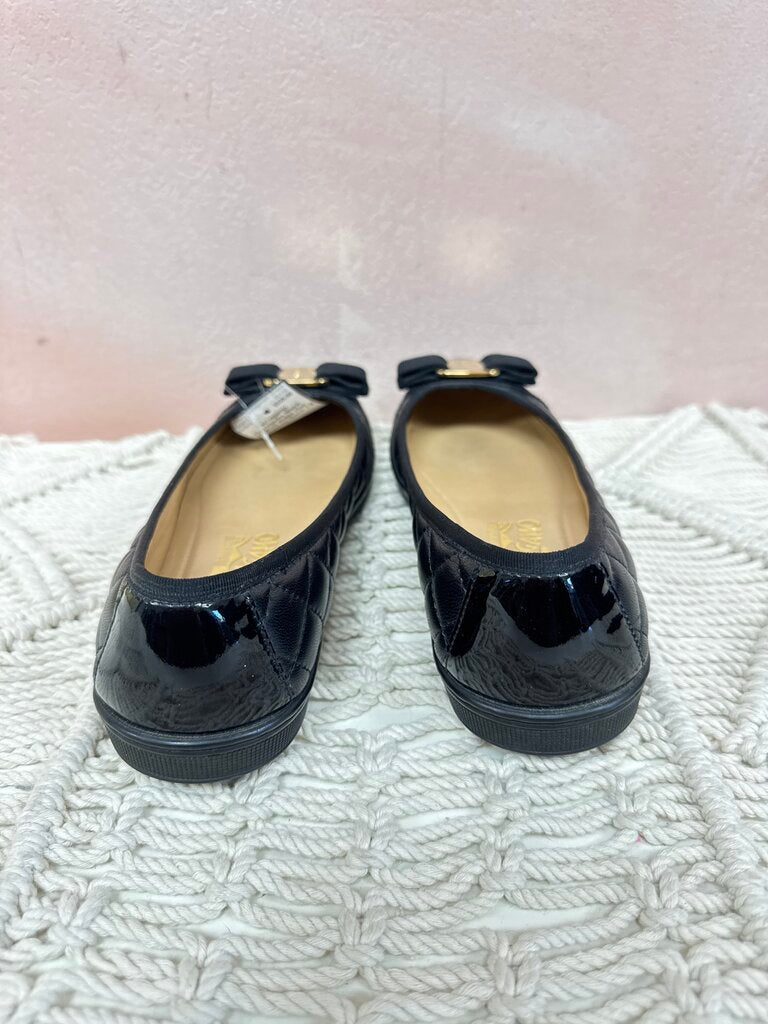 Ferragamo Black Quilted Ballet Flat w/Dustbag