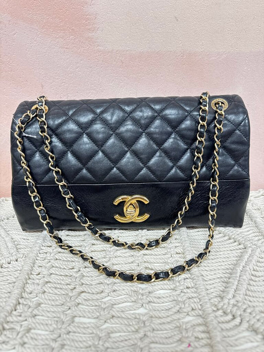 Chanel Black Soft Elegance Flap Bag '13-14