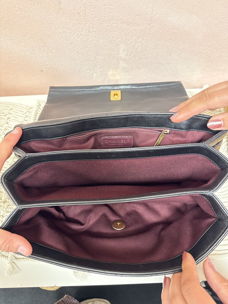 Chanel Black Soft Elegance Flap Bag '13-14
