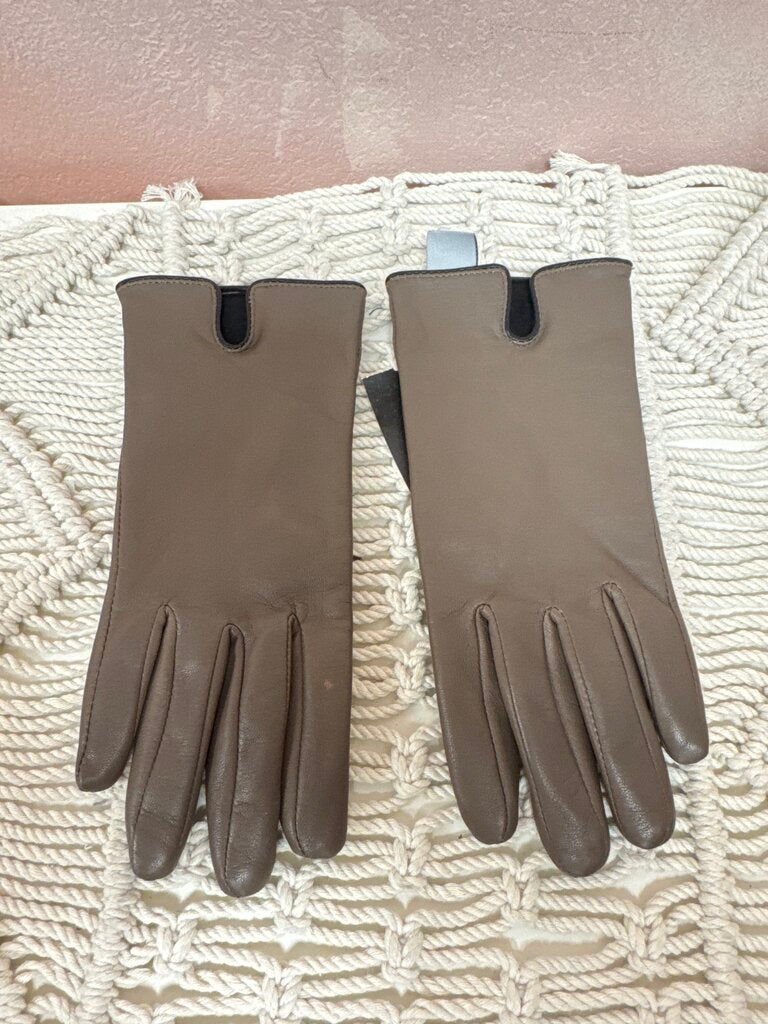 Taupe Leather Gloves