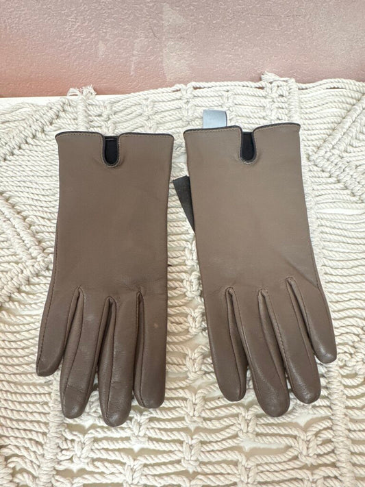 Taupe Leather Gloves