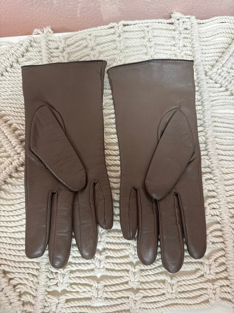 Taupe Leather Gloves