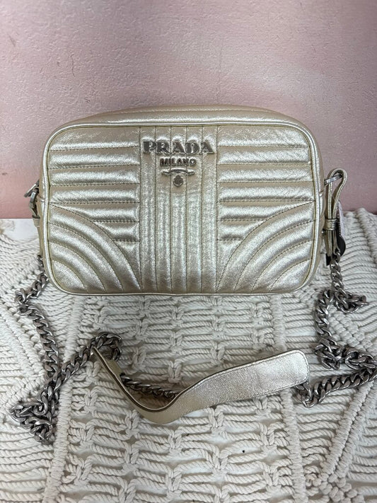 Prada Gold Shoulder Bag w/Dustbag