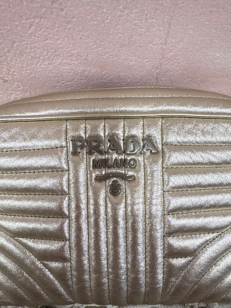 Prada Gold Shoulder Bag w/Dustbag
