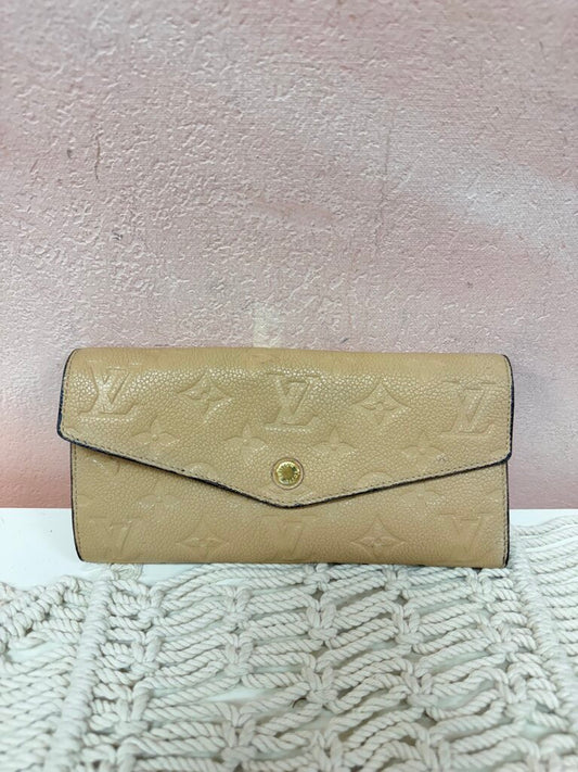Louis Vuitton Sand Empriente Sarahl Wallet (Re-Furbished As Is) w/Box