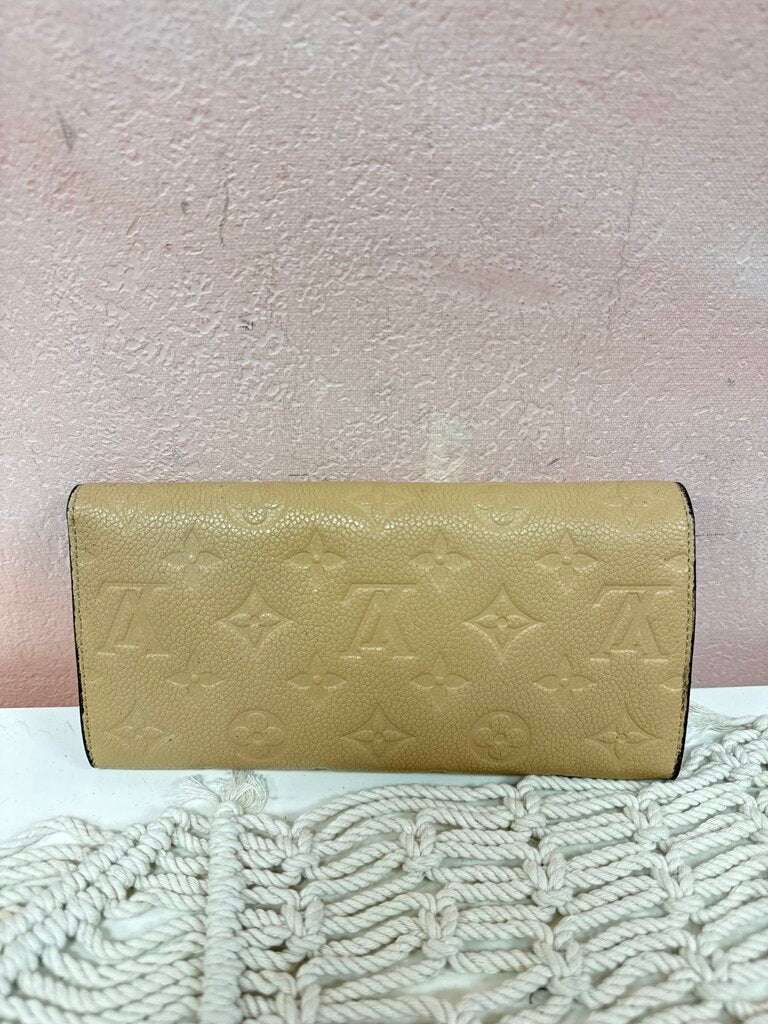 Louis Vuitton Sand Empriente Sarahl Wallet (Re-Furbished As Is) w/Box