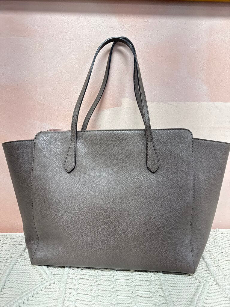 Gucci Taupe Leather Swing Tote