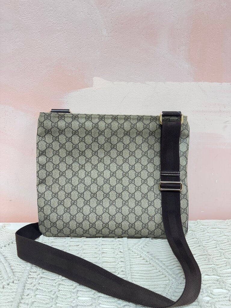 Gucci Monogram Supreme Messenger Crossbody