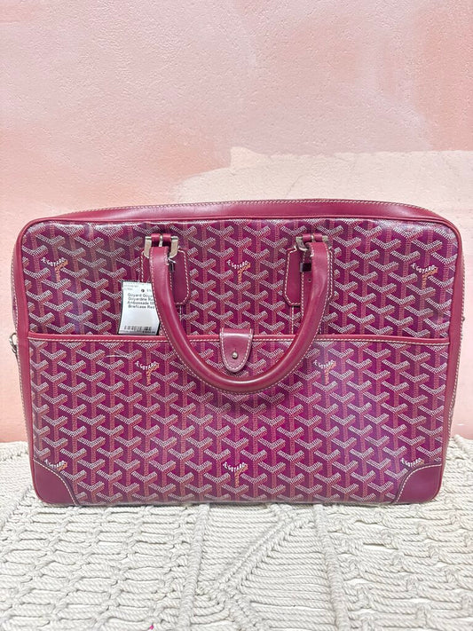 Goyard Goyardine Red Ambassade MM Briefcase