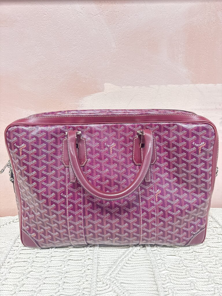 Goyard Goyardine Red Ambassade MM Briefcase