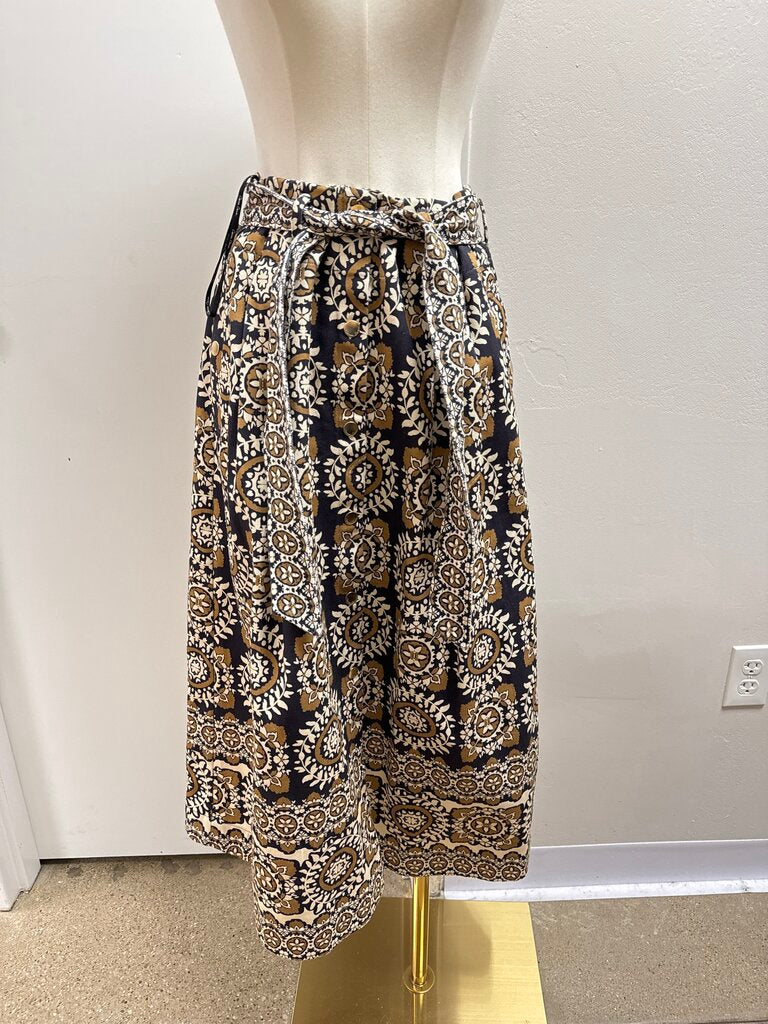 Cara Cara Tan Medallion Belted Skirt