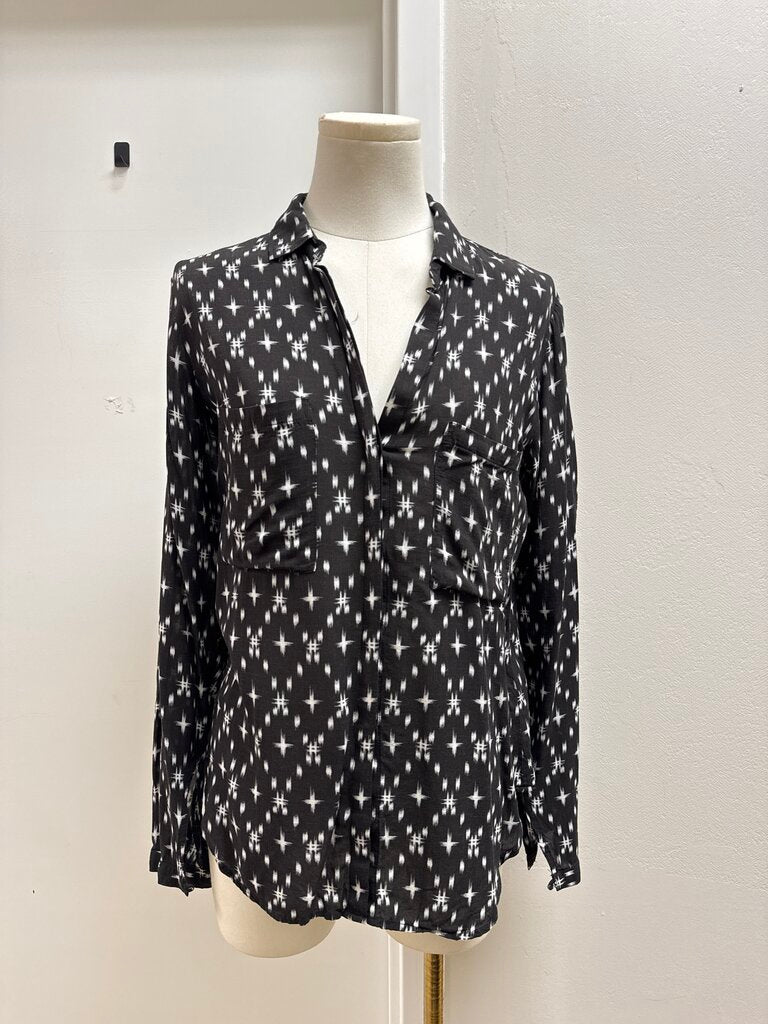 Cloth & Stone Black Printed Top