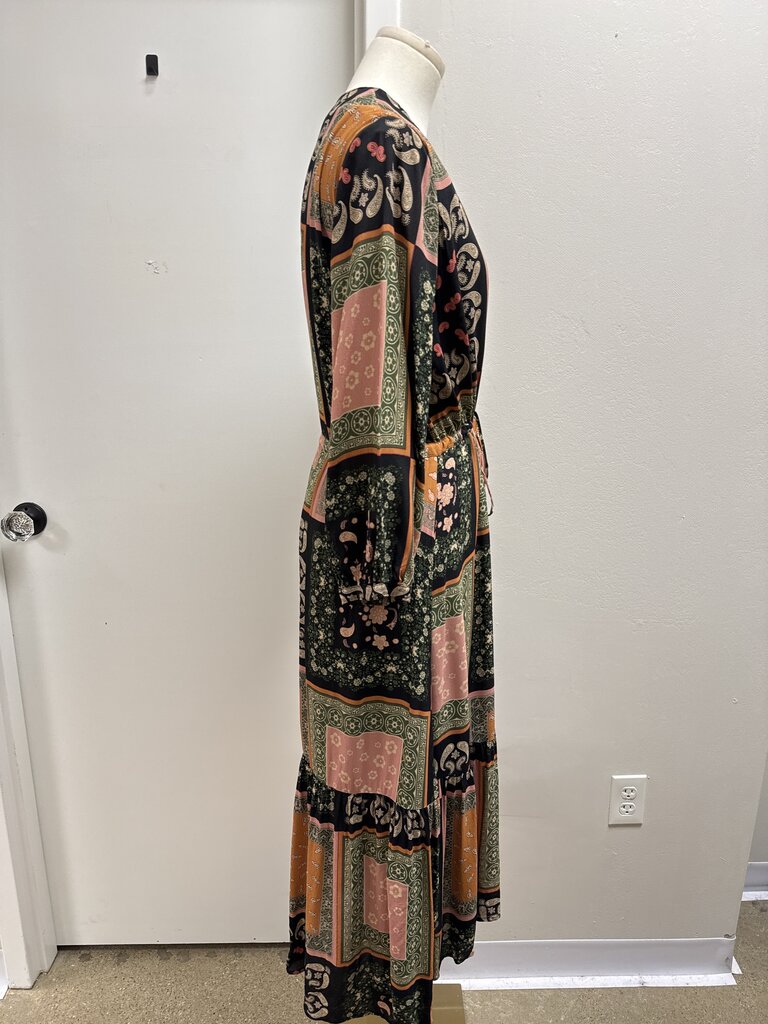 Marella Black Paisley Maxi Dress