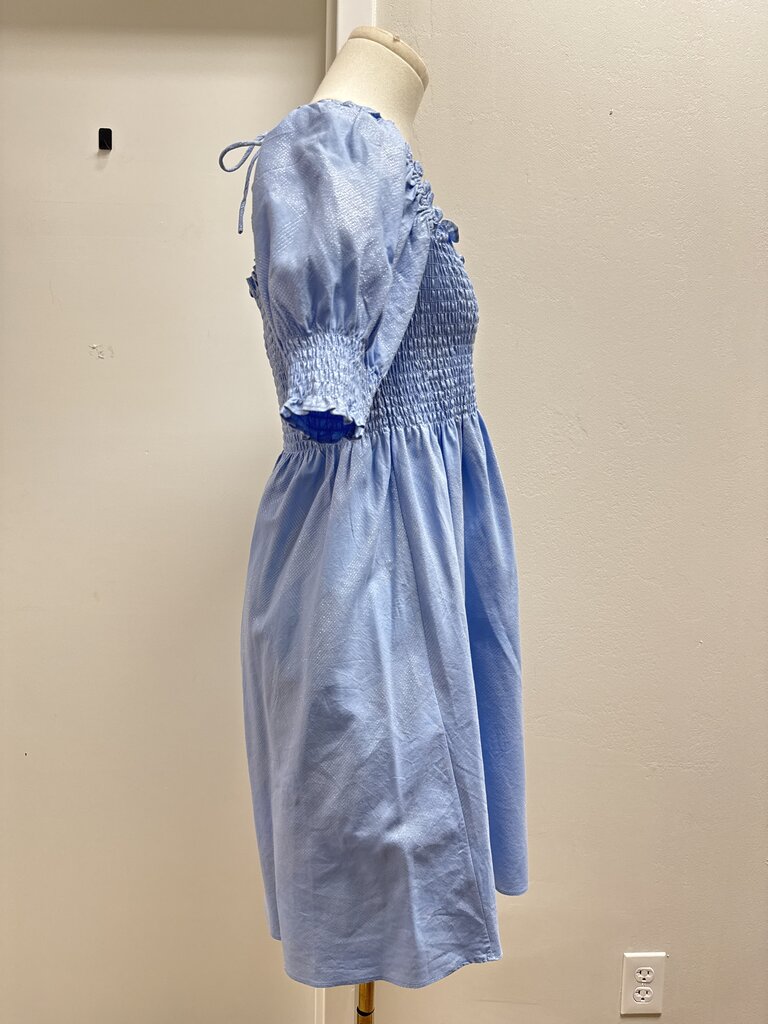 Hill House Light Blue Smocked Mini Dress