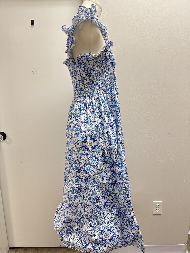 Hill House Blue and White Maxi Dress