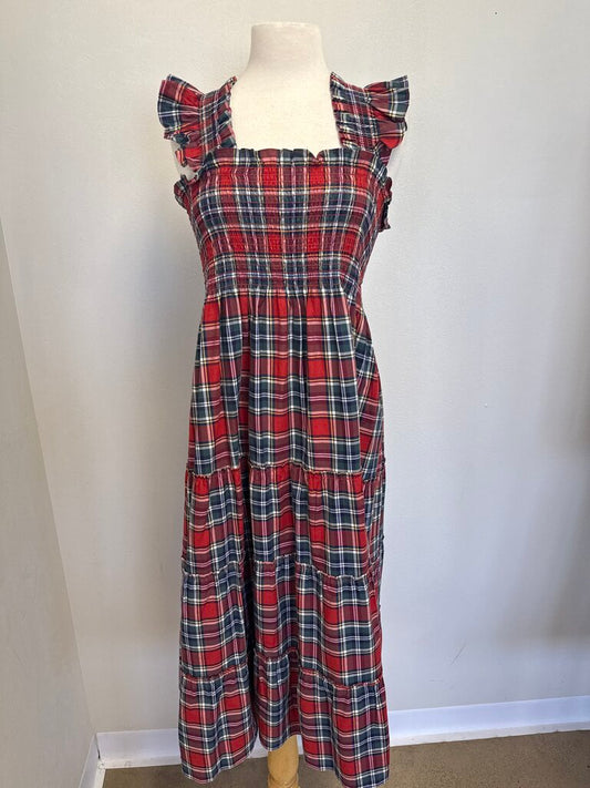 Hill House Red Plaid Maxi Dress