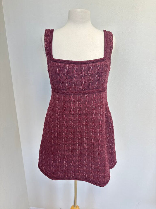 Hill House Maroon Tweed Dress