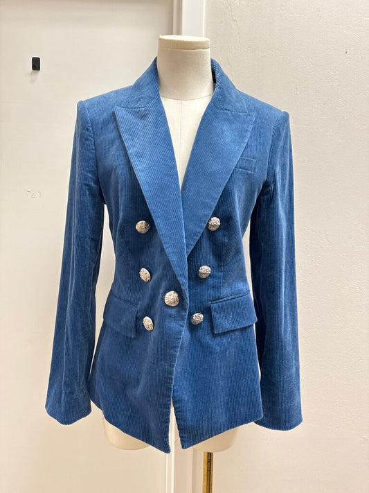 Veronica Beard Blue Corduroy Blazer