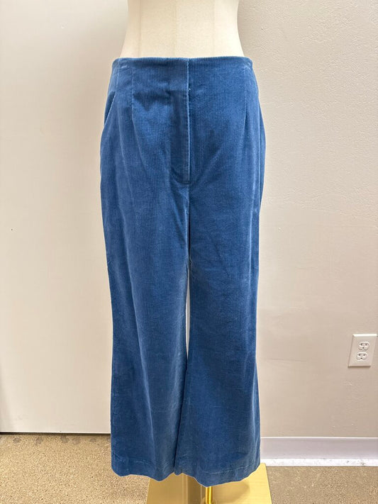 Veronica Beard Blue Corduroy Trouser