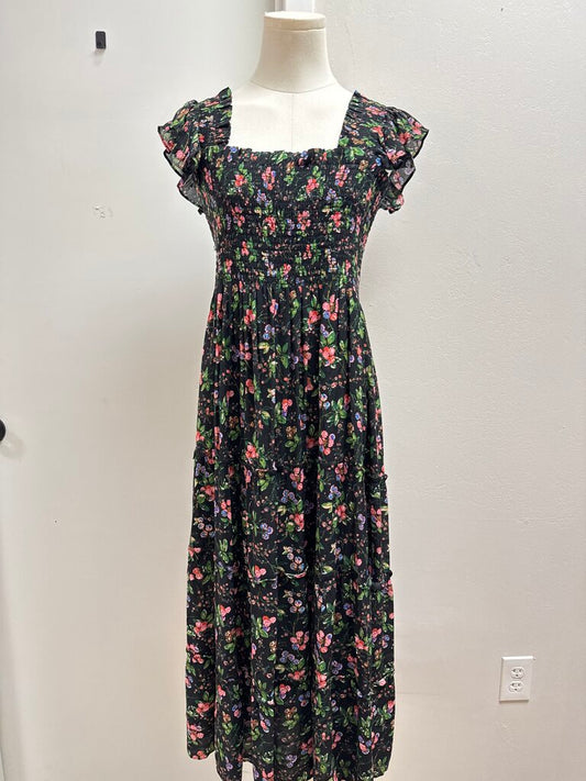 Hill House Black Floral Maxi Dress