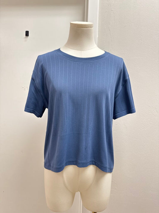 Lululemon Blue Perforated Tee