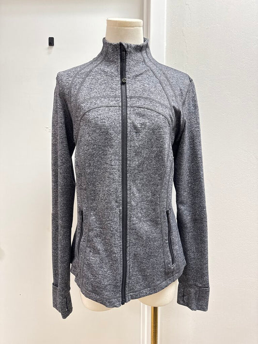 Lululemon Grey Marled Logo Jacket