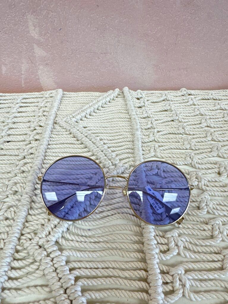 Burberry Silver Round Frame Sunglasses W/Box and Case