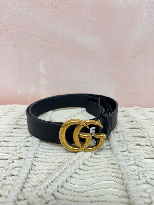 Gucci Black GG Marmont Belt w Box