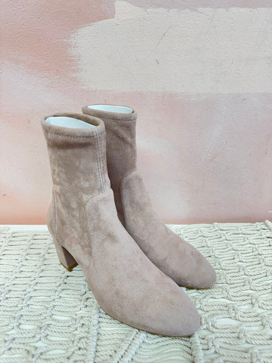 Stuart Weitzman Blush Suede Bootie NWT w/Box