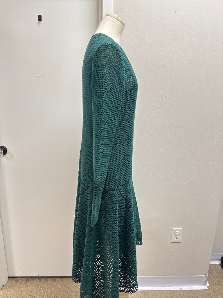 See by Chloe Green Crochet Midi Dress