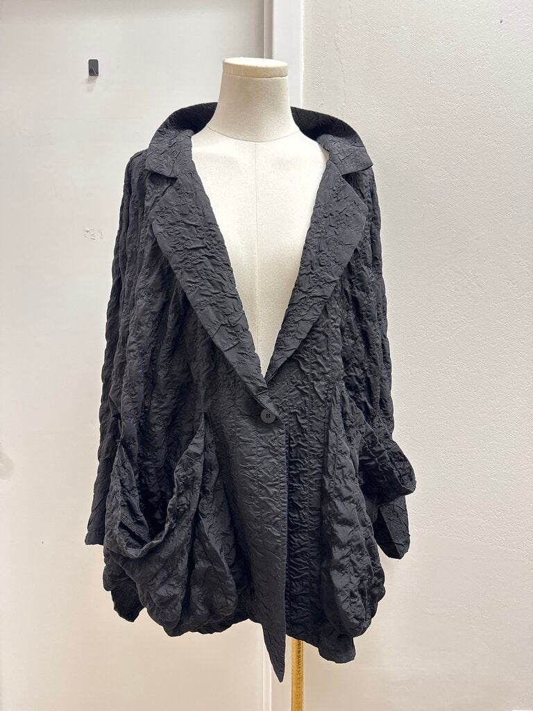 Heydori Black Crinkle Jacket