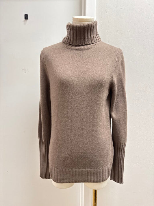 Loro Piana Brown Turtleneck Sweater