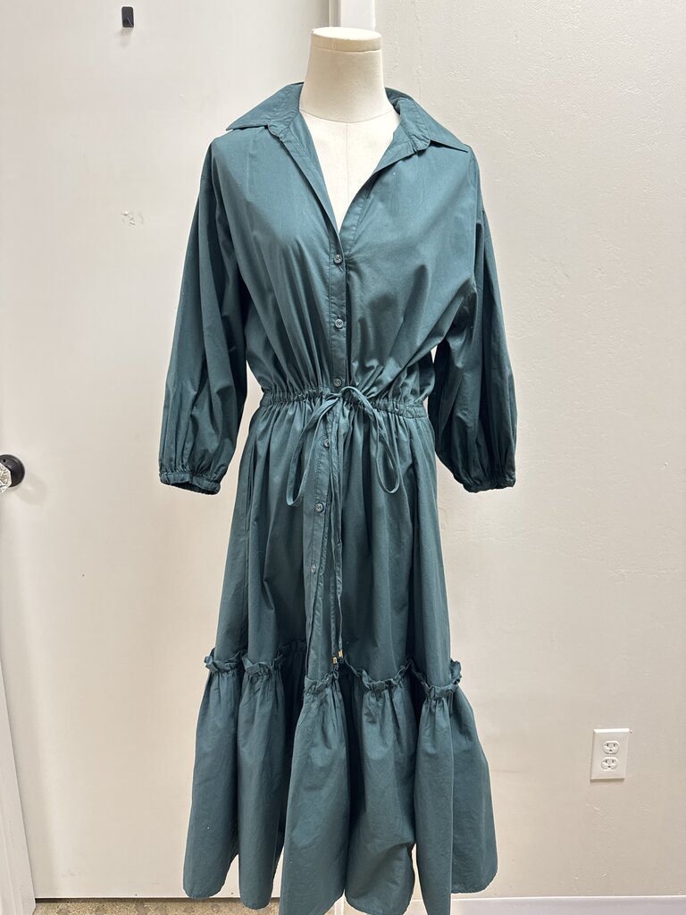 Cara Cara Green Button Up Dress