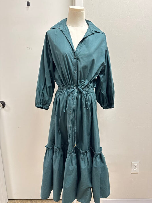 Cara Cara Green Button Up Dress