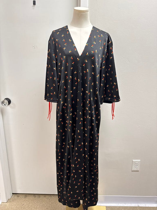 VB Victoria Beckham Black Floral Maxi Dress