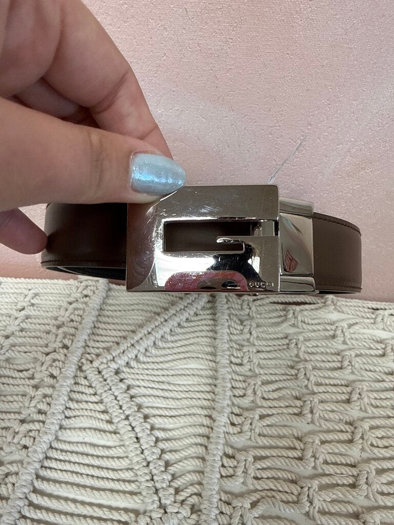 Gucci Black and Brown Reversible Vintage Belt